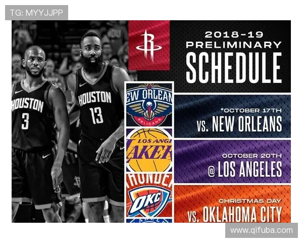 2017至2018赛季火箭队赛程及重点赛事